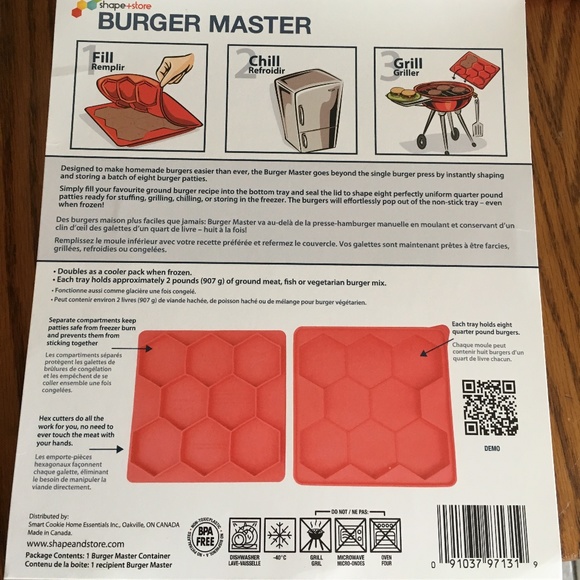 One Burger Master silicone shape & store tray - Picture 3 of 4